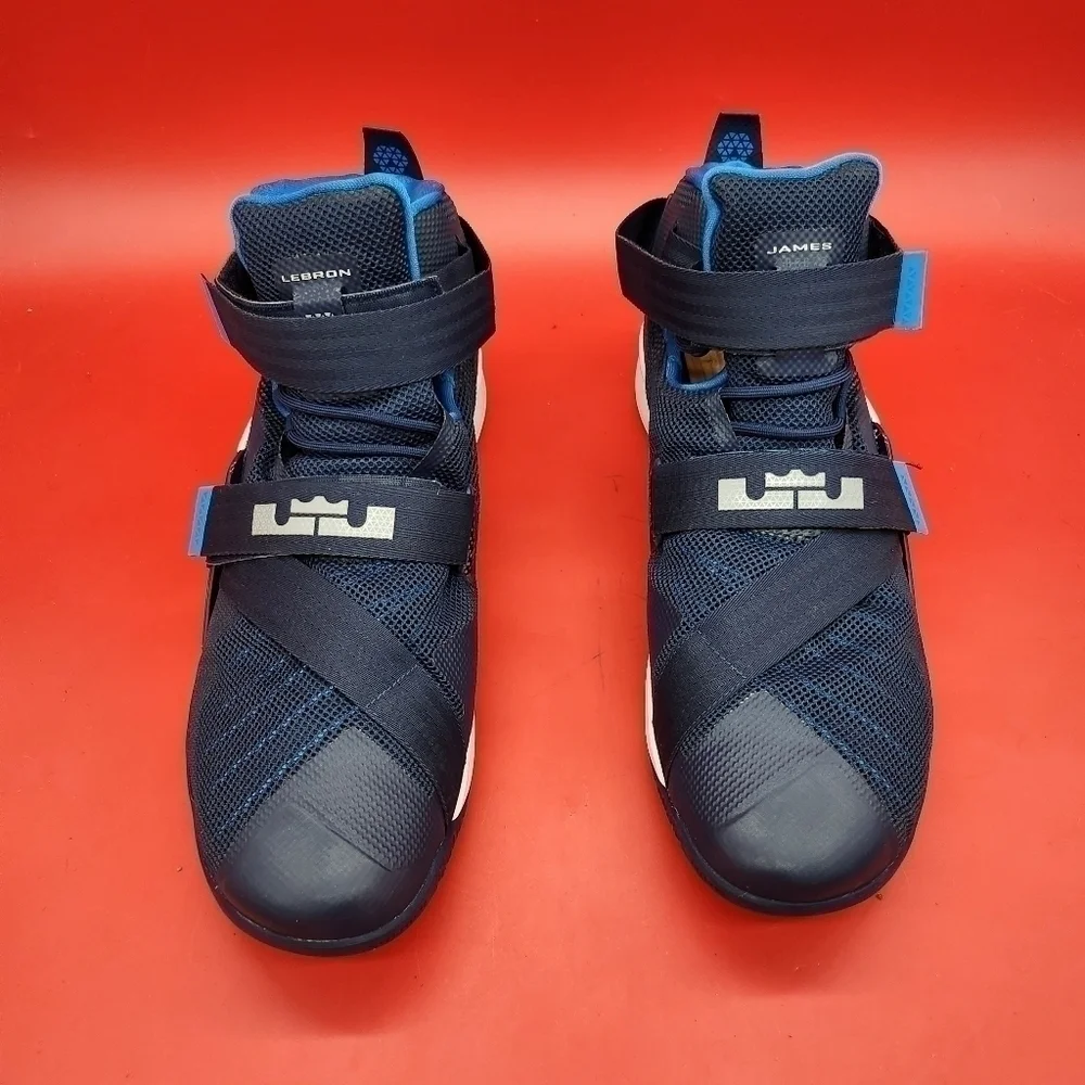 Nike Shoes Mens 17 Lebron Soldier IX Basketball 749498-402 Blue White Grey