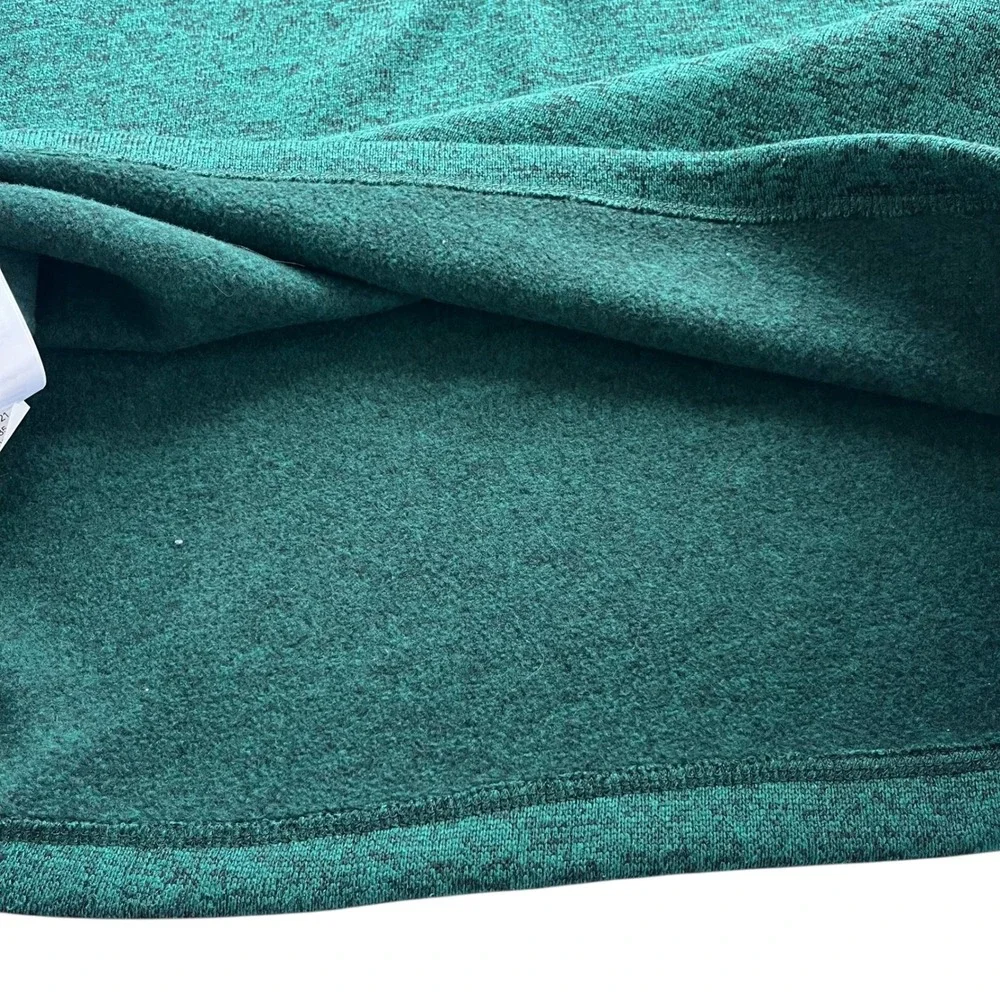 Eddie Bauer Men's XL Green Heathered 1/4 Zip Pullover Fleece Jacket Sweater Cozy