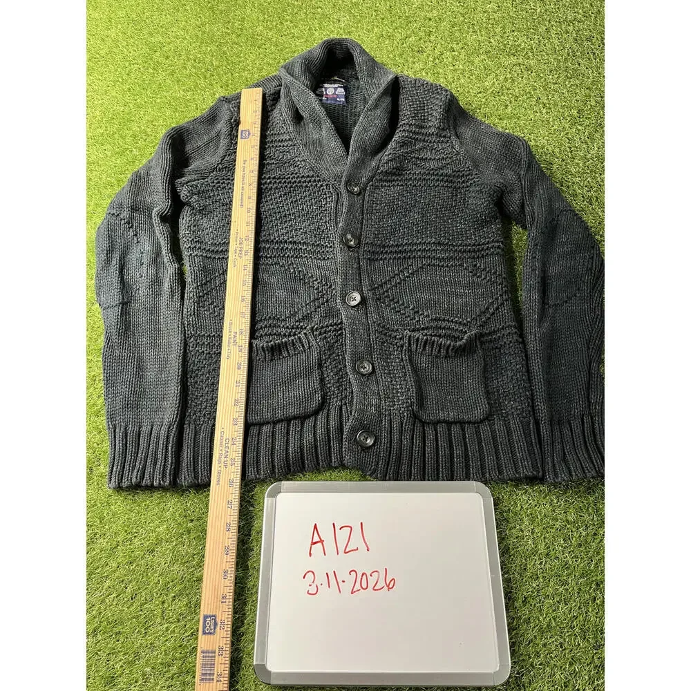 American Eagle Outfitters Men's XL Shawl Collar Knit Cardigan Sweater‎ Fisherman