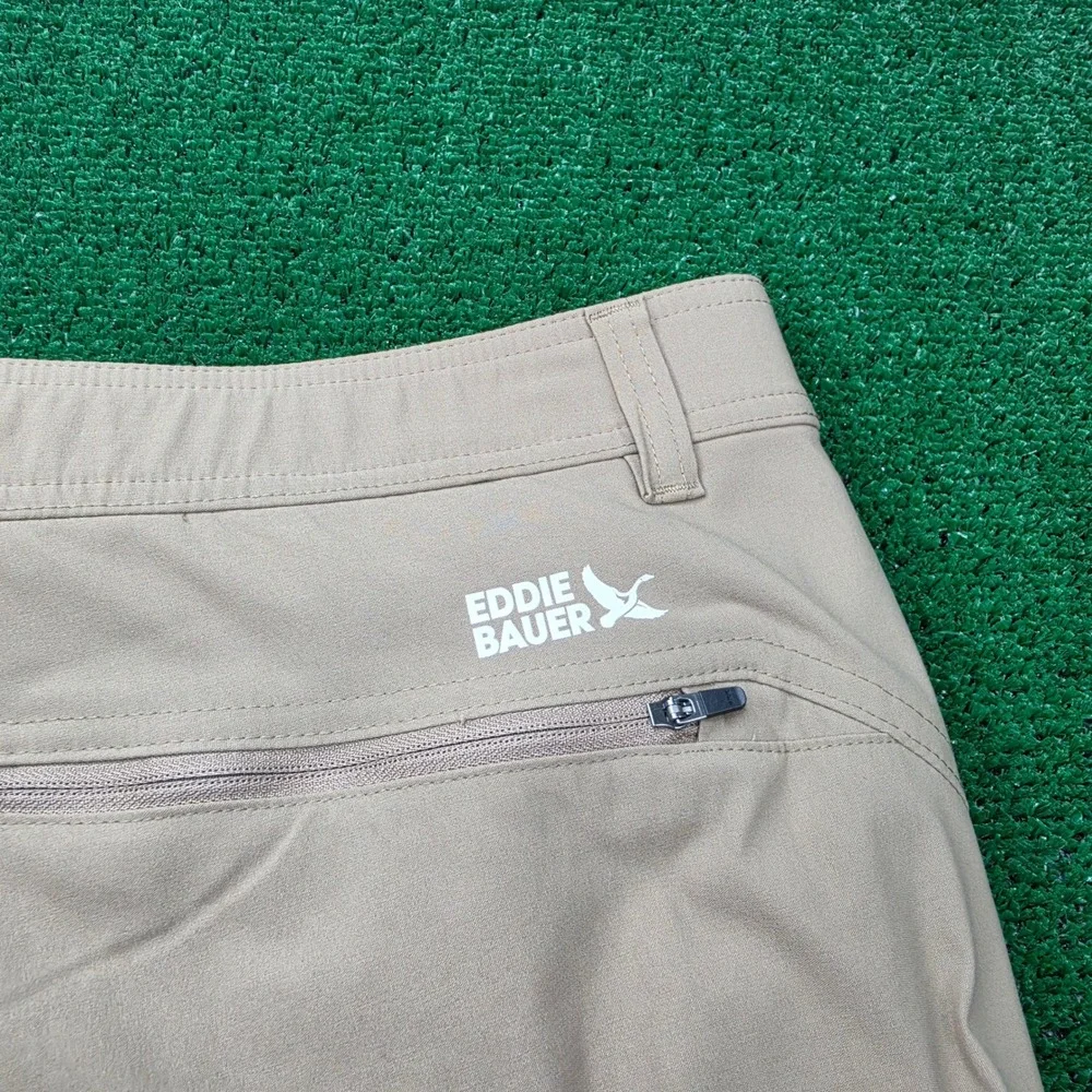 Eddie Bauer Rainier Fleece Lined Outdoor Pants Mens 38x32‎ Beige Hiking Cargo