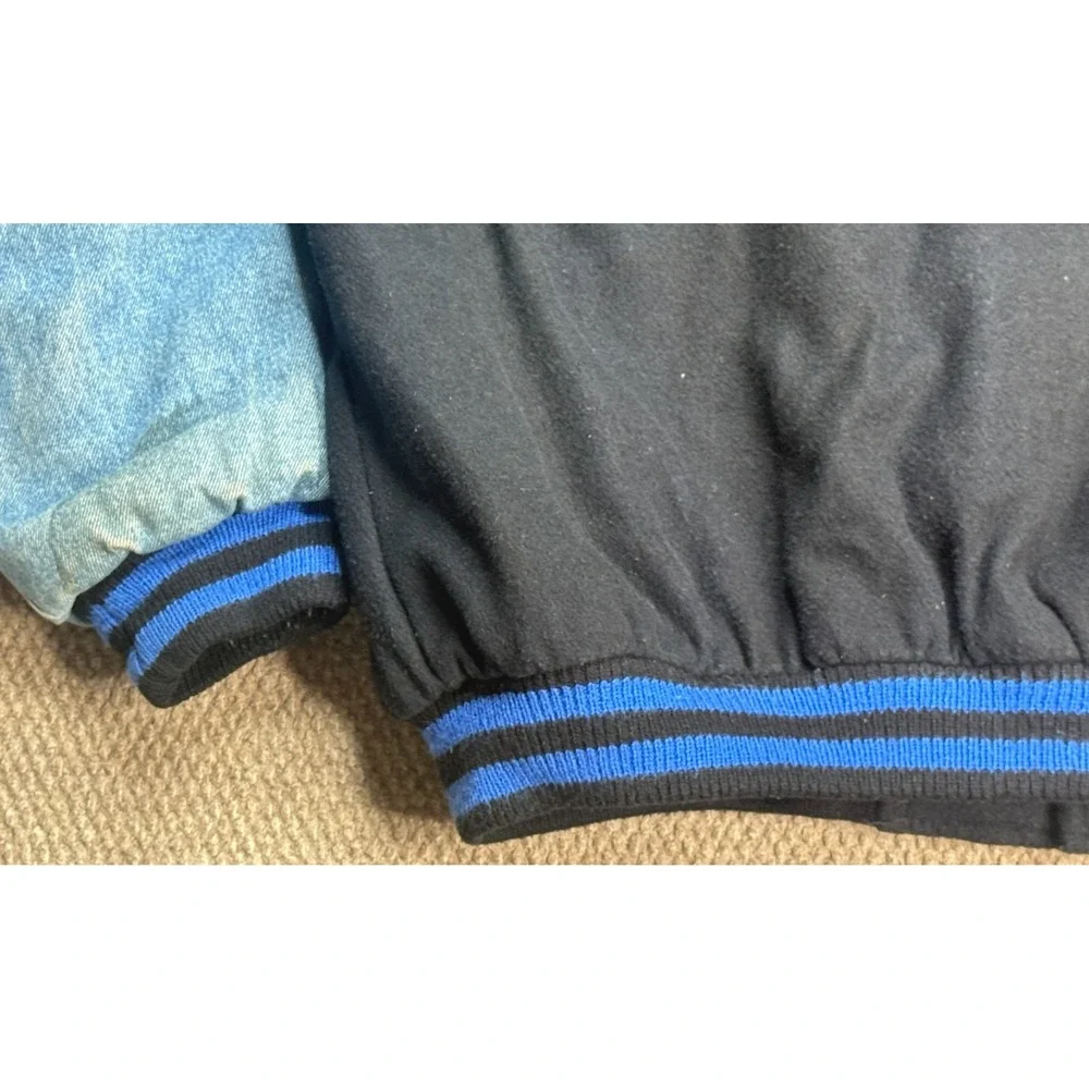 Logo Athletic Vtg Rare NBA‎ Orlando Magic Denim & Wool Varsity Jacket Size XL