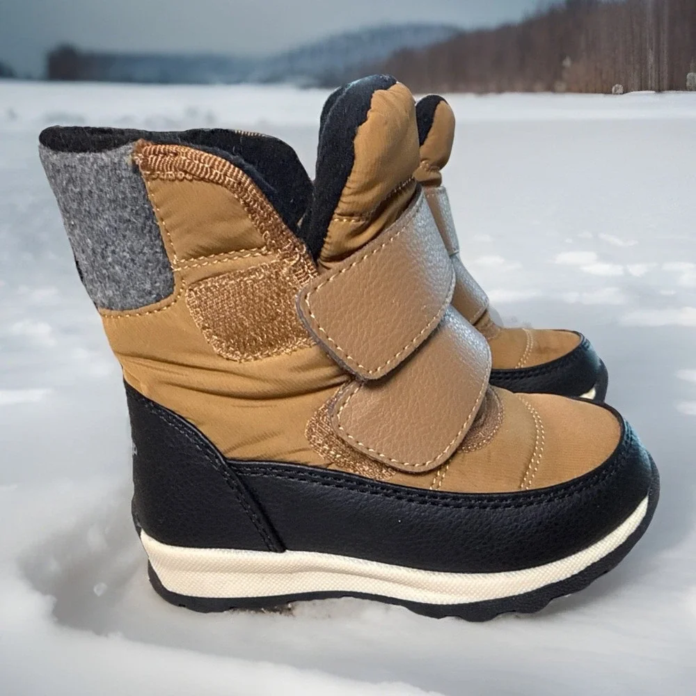 Weestep Toddler Snow Waterproof Boots‎ Size 6 Brown Skiing Snowboarding Winter