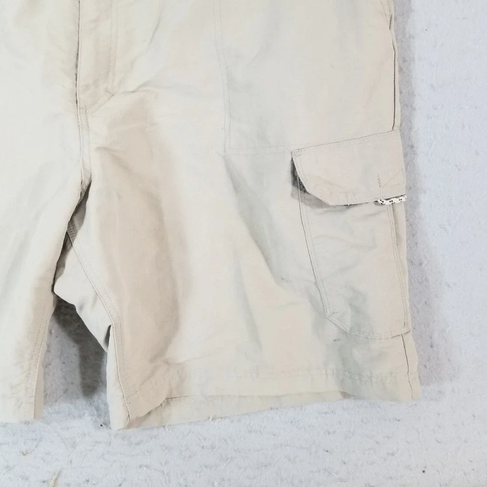 Wrangler Outdoor Cargo Shorts Mens 42x10 Beige‎ Nylon Hiking Utility