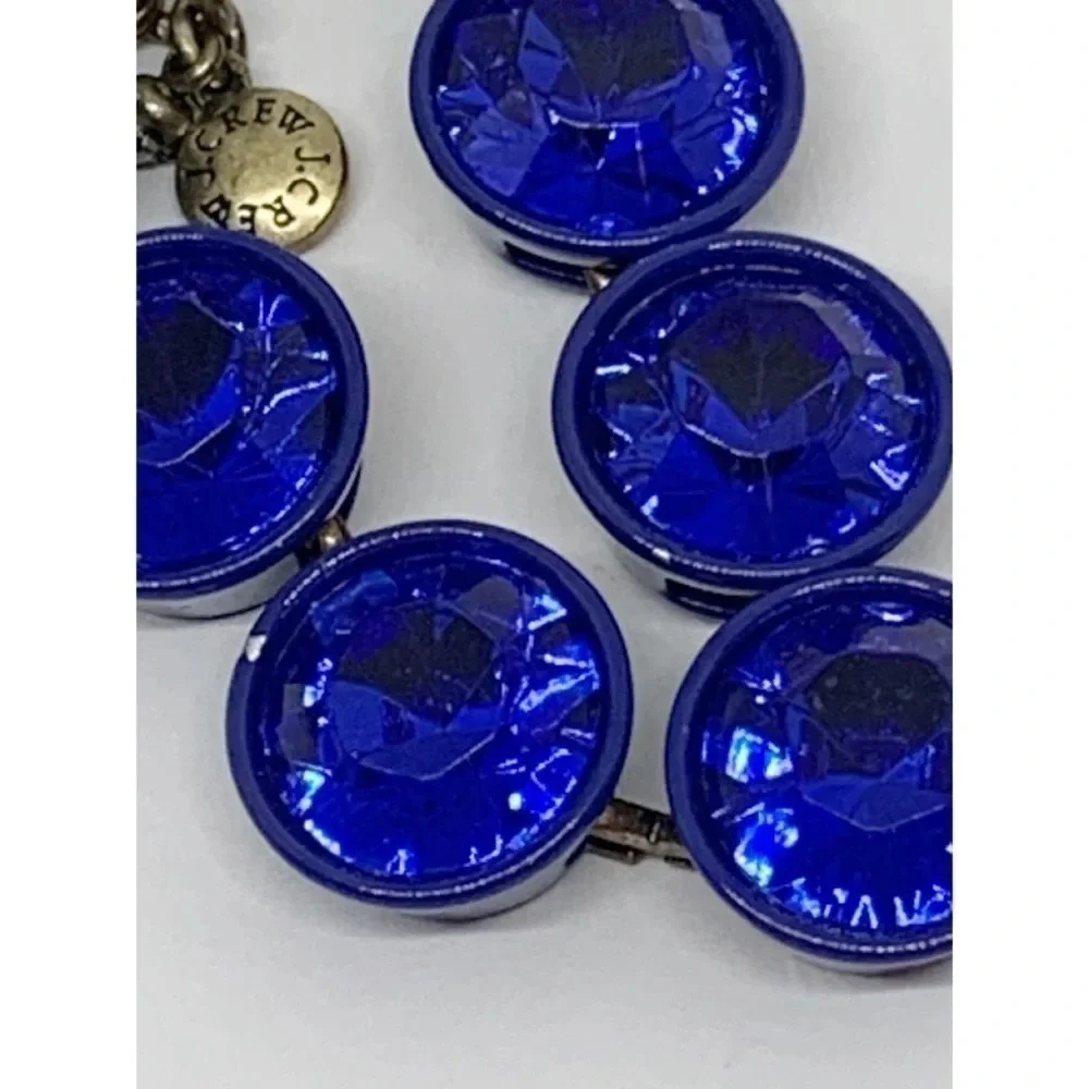 J. Crew Royal Blue Brulee Crystal Necklace