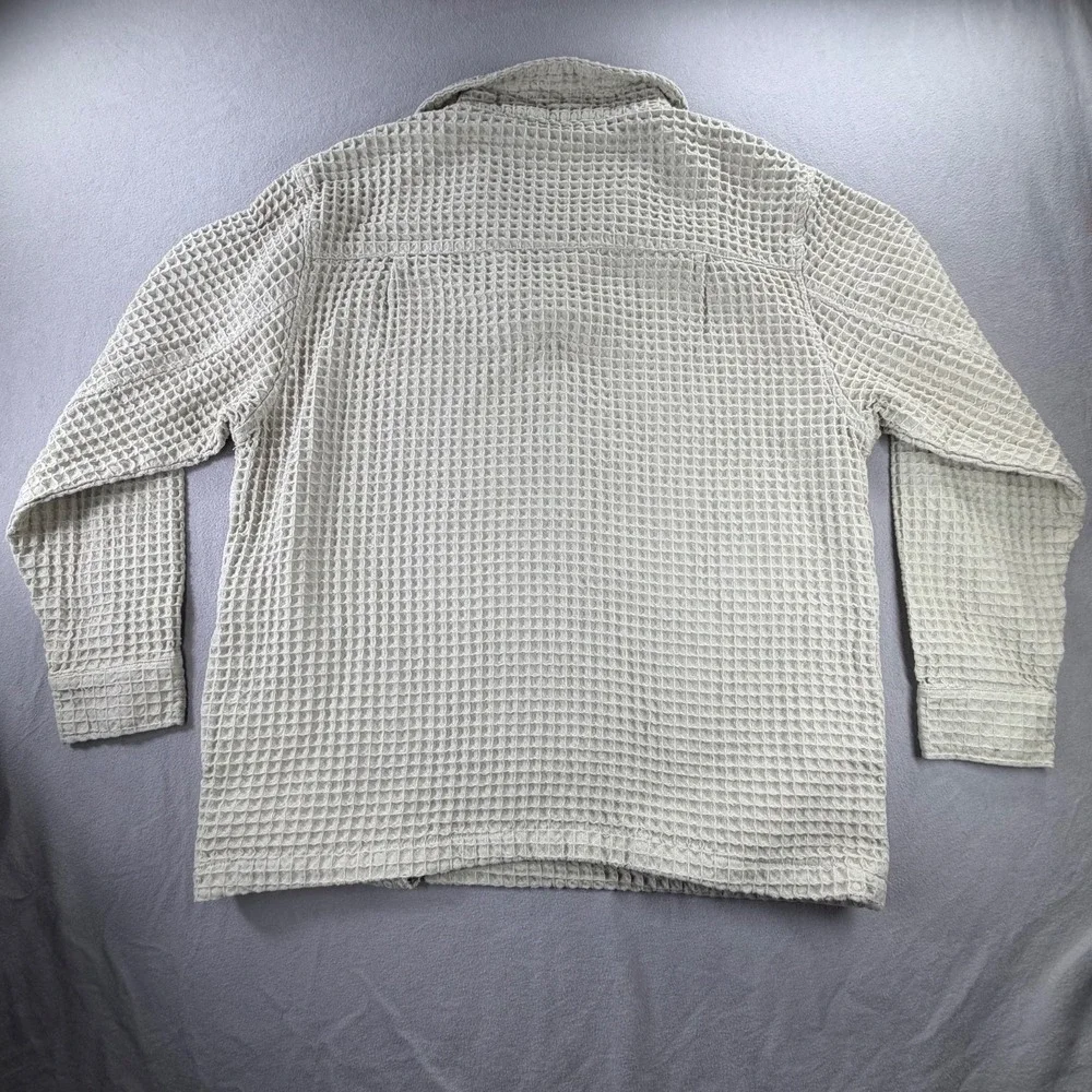Playboy PacSun Pullover Mens M Waffle Knit 1/4 Zip‎ Logo Beige