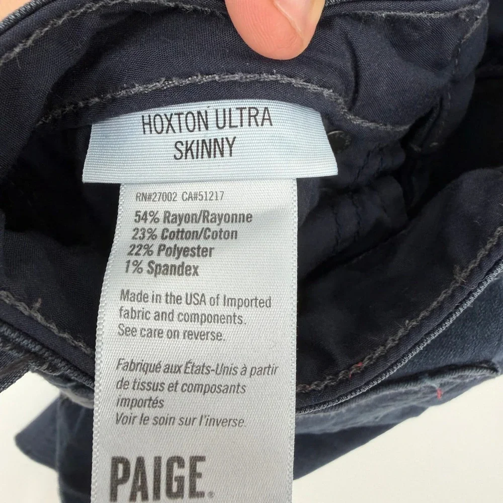 Paige Hoxton Ultra Skinny Jeans Womens 26 Dark Blue High Rise‎ Stretch Versatile