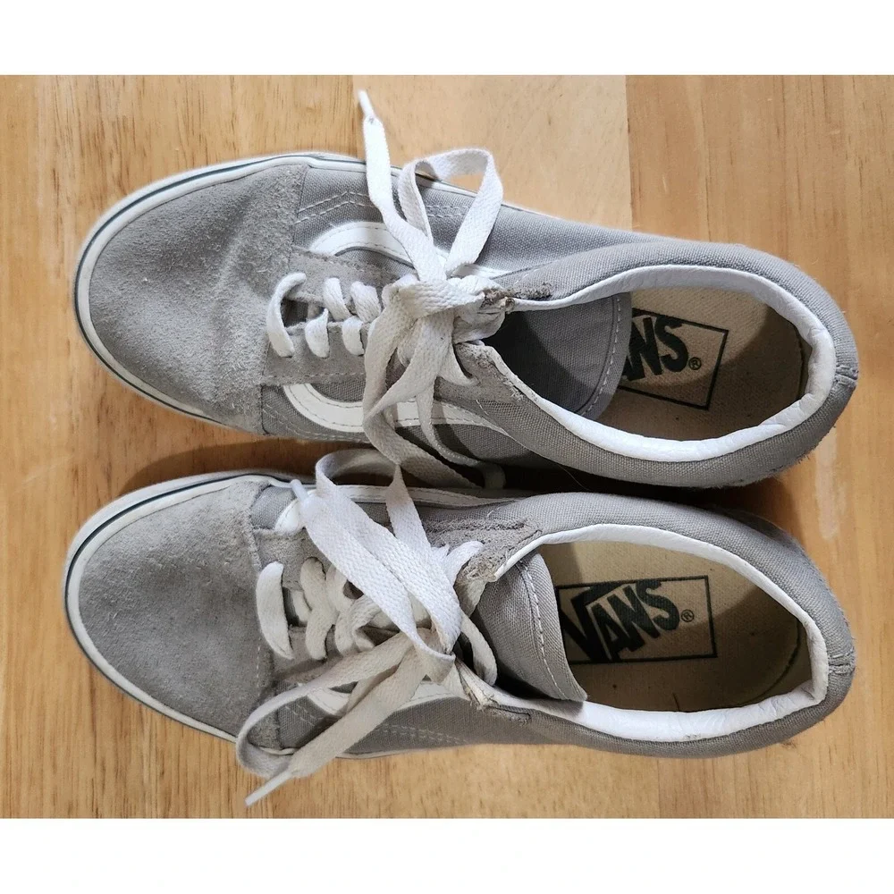 Vans Unisex Off The Wall Gray Casual‎ Shoes Sneakers Size 6 Women 4.5 Men 4.5 Y