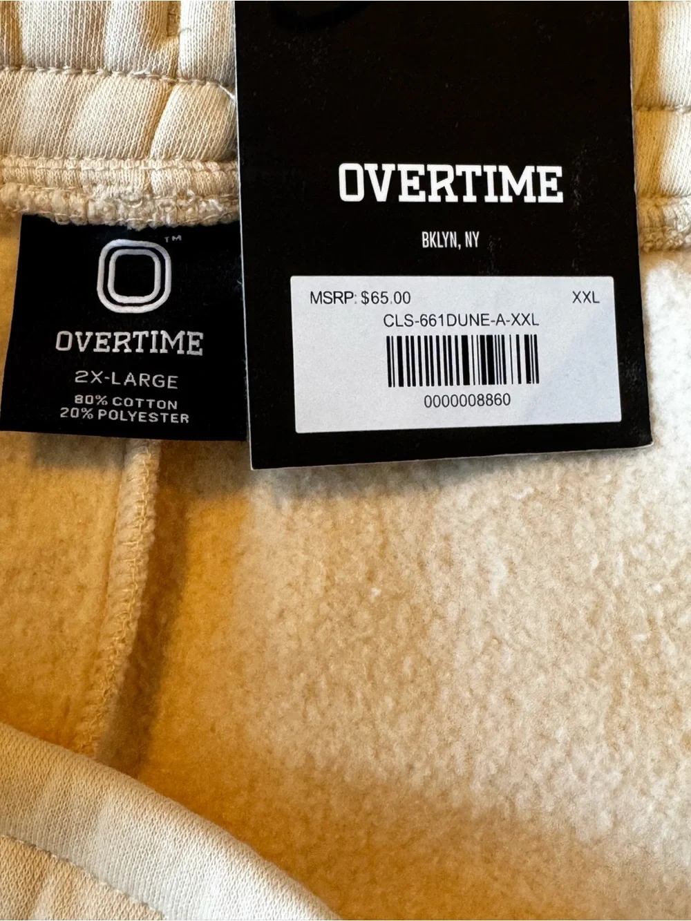 Overtime cream joggers