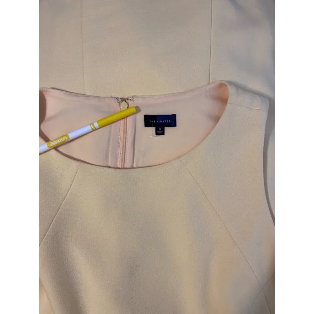 The Limited Dress 16 Large Lemon Yellow Career Church Washable Sleeveless