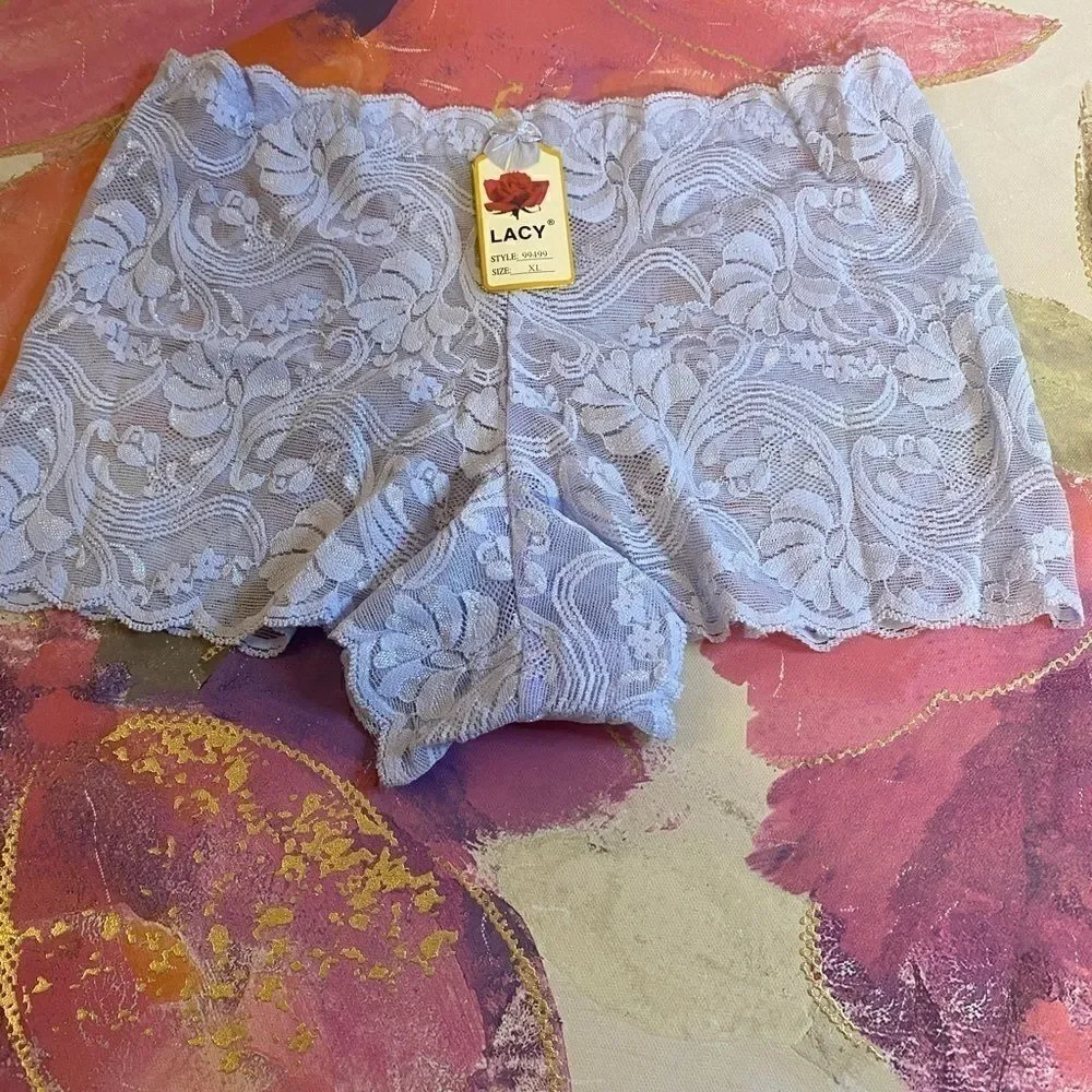 Lacy Boyshorts sexy panties pack of 2 size large