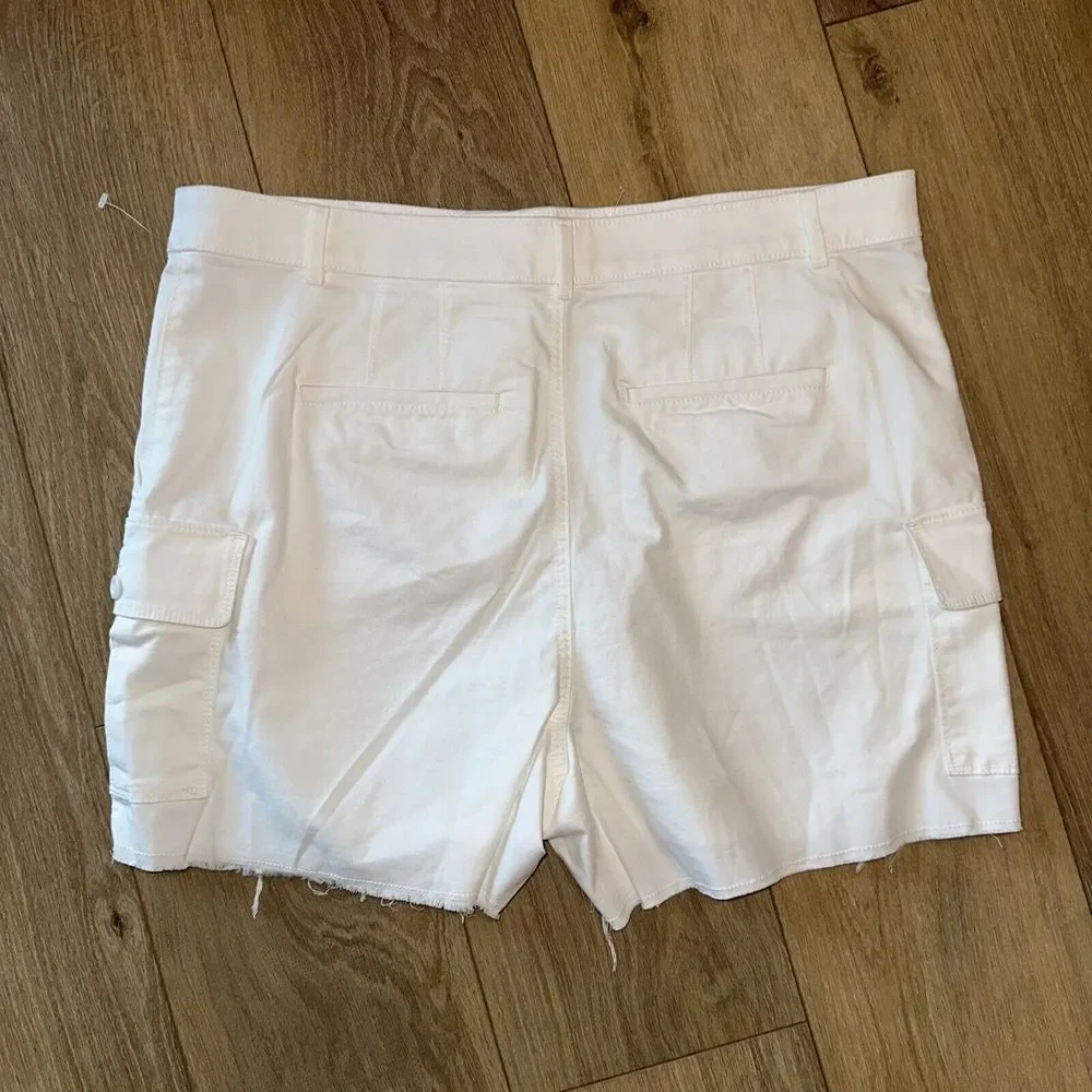 Loft Women's Size 12‎ Cargo Shorts Cut Off Mid Rise 4