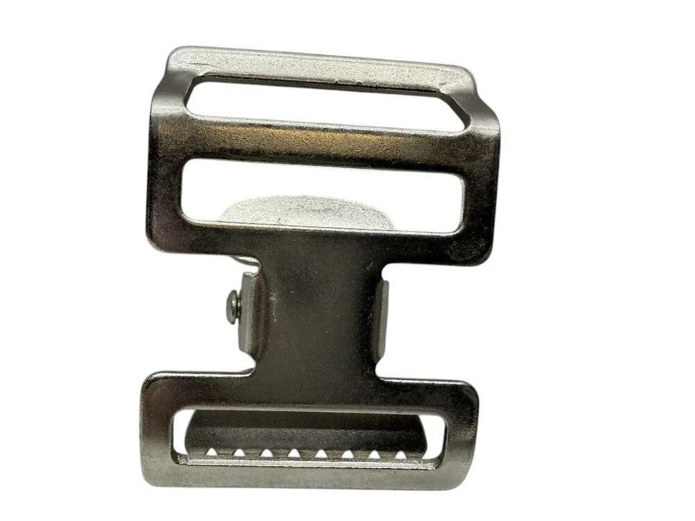 Push-Button Buckle w/ Teeth 1-1/2