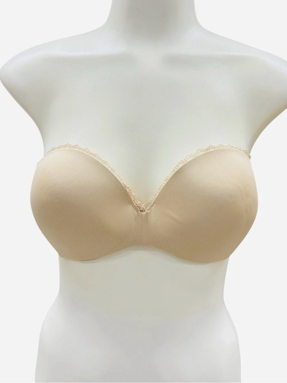 Vanity Fair Women's Gel Touch Padded Strapless Push Up Bra Beige Size 34C