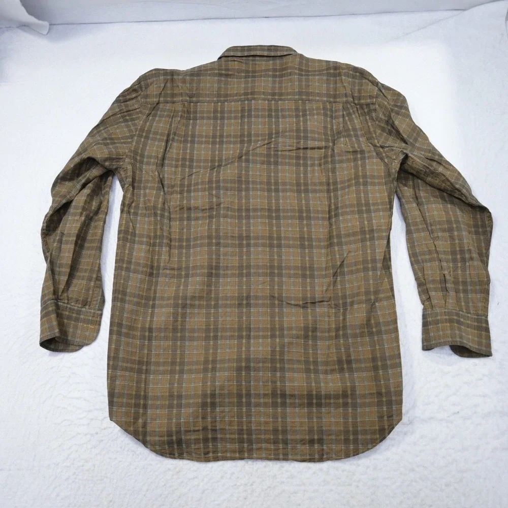 Robert Talbot Dress Shirt Plaid Long Sleeve Button Up Mens‎ Size Medium