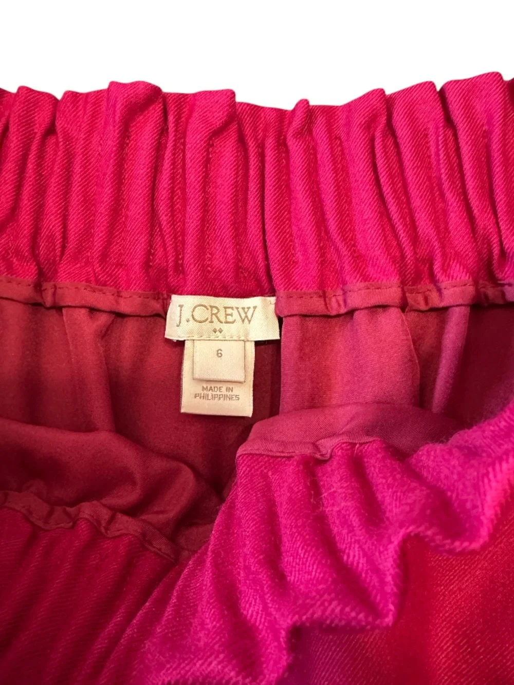 J. Crew Sidewalk City Skirt Magenta Wool Pull On with Pockets 6