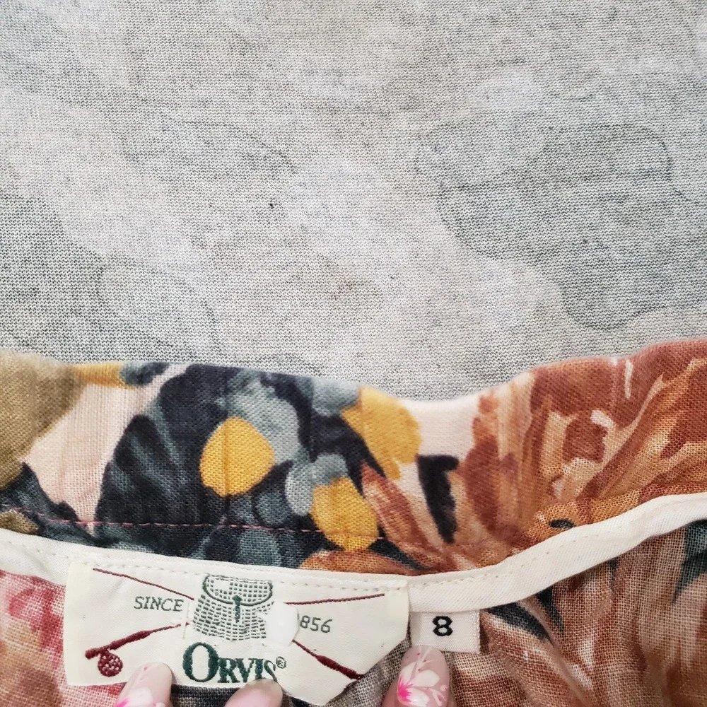 Vintage Orvis Skirt Womens 8 Multicolor Maxi Outdoors‎
