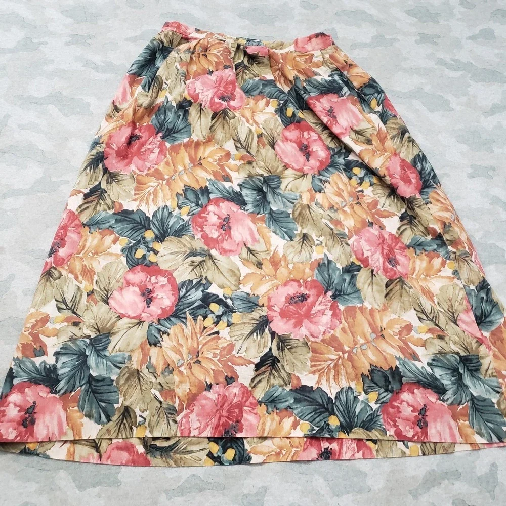 Vintage Orvis Skirt Womens 8 Multicolor Maxi Outdoors‎