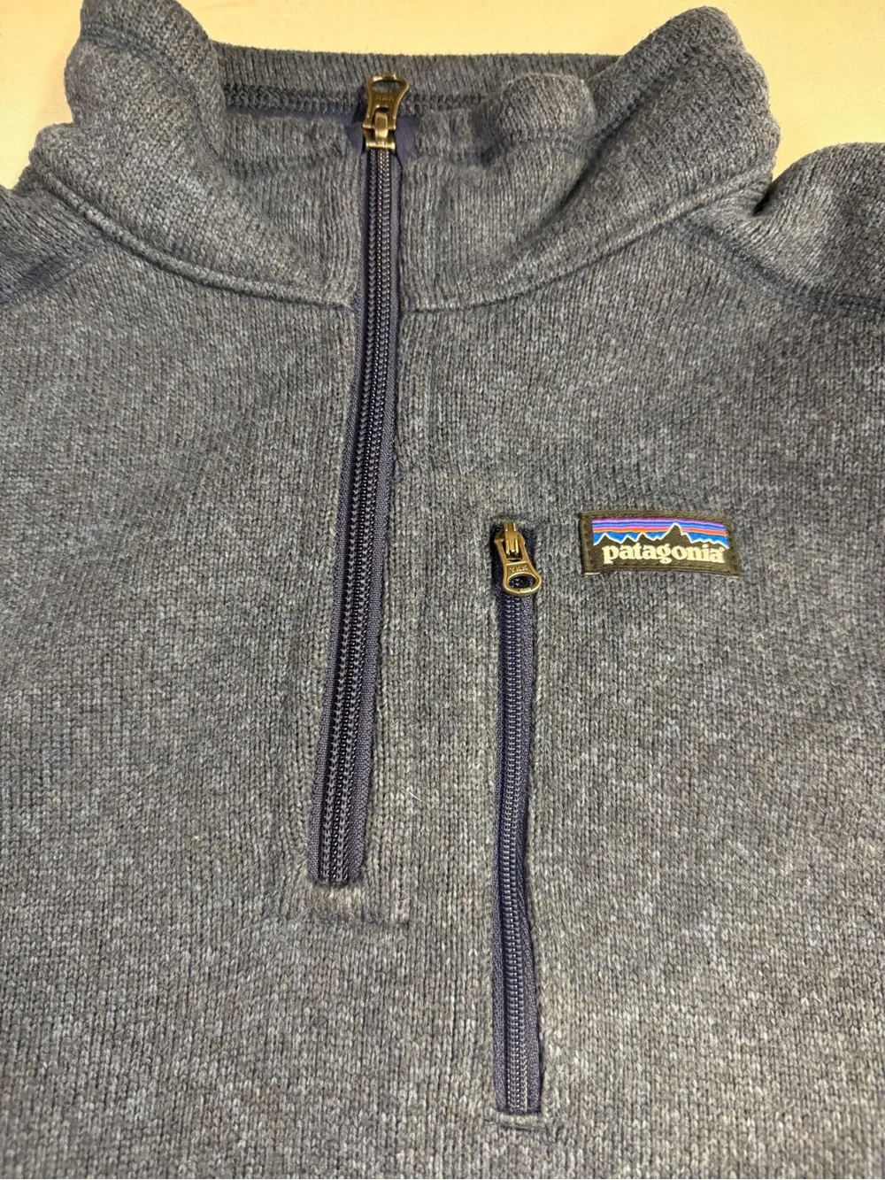 Patagonia Men's Blue Heather Half-Zip Fleece Pullover