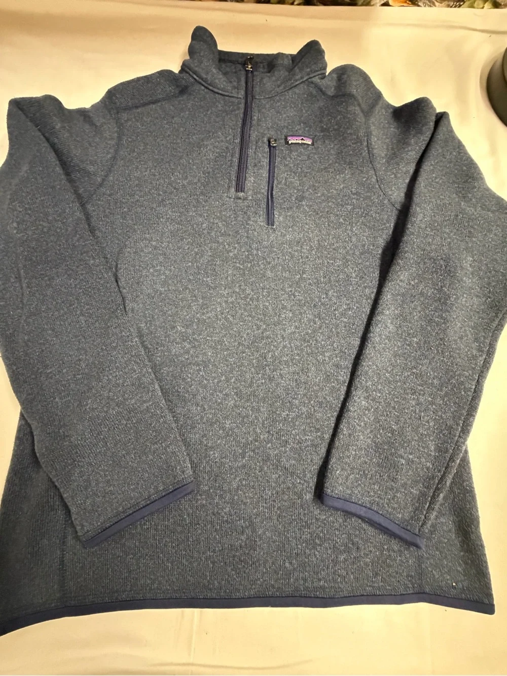 Patagonia Men's Blue Heather Half-Zip Fleece Pullover