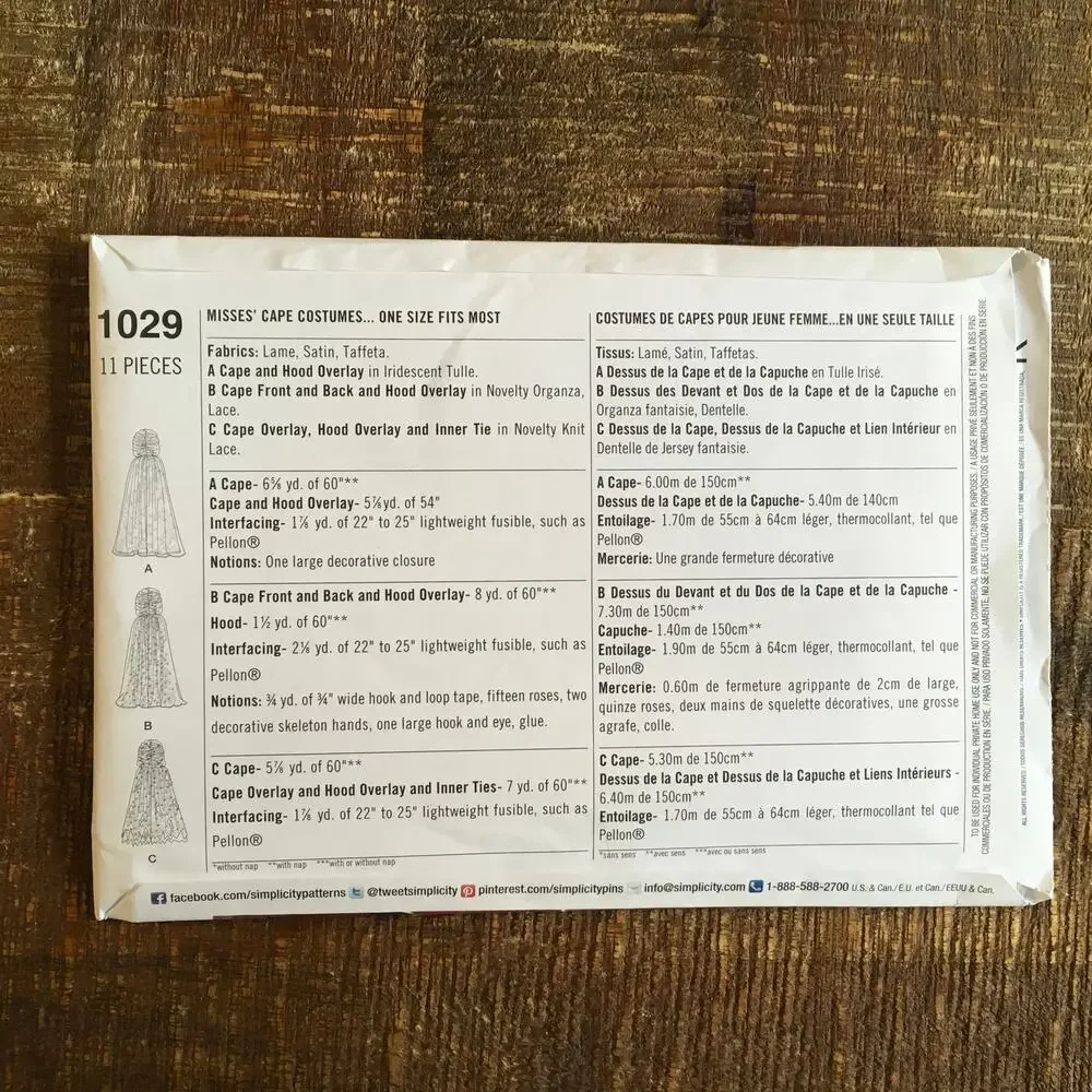Simplicity pattern 1029