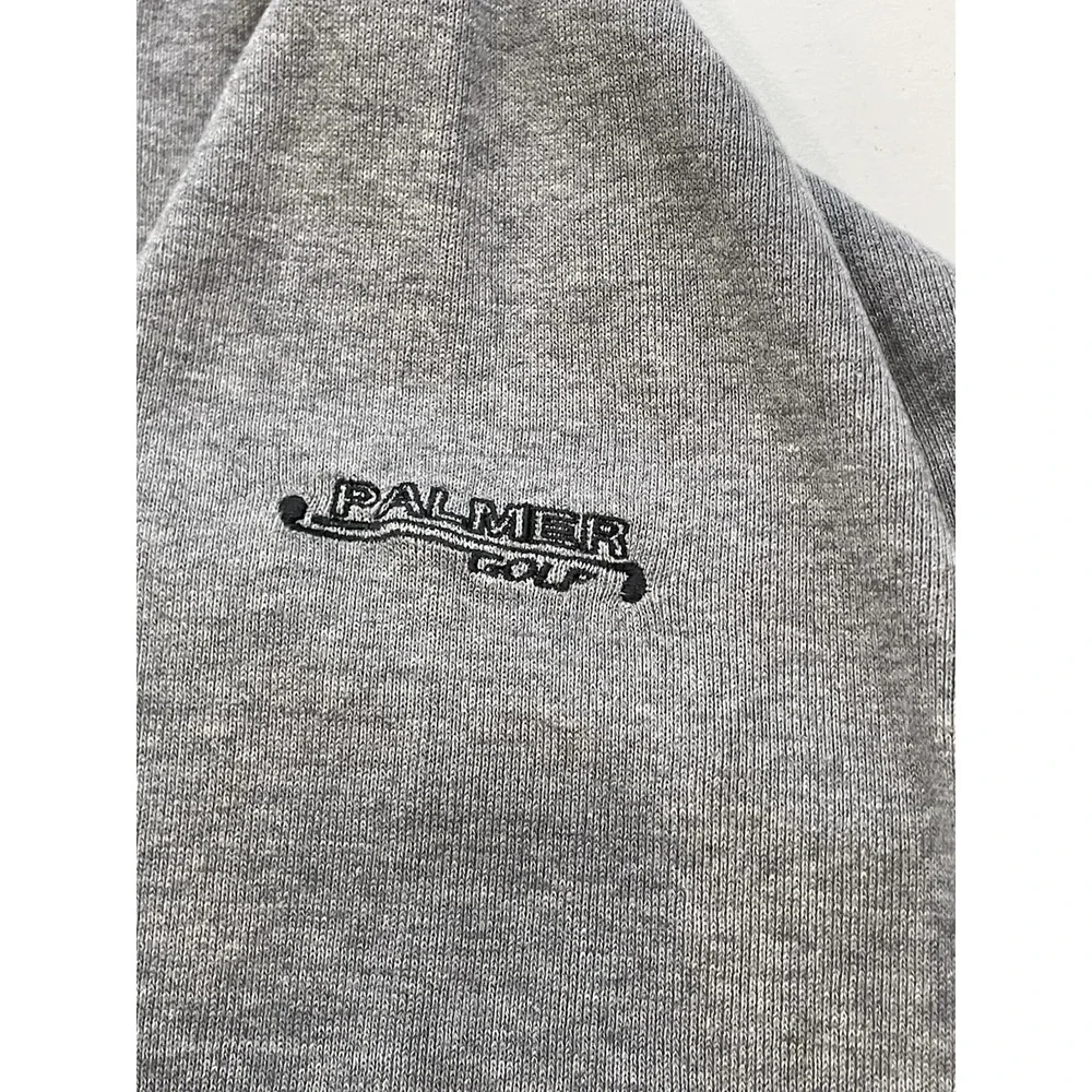 Arnold Palmer Sweatshirt Men's Large Gray Palmer Golf V-Neck‎ Cotton Pullover