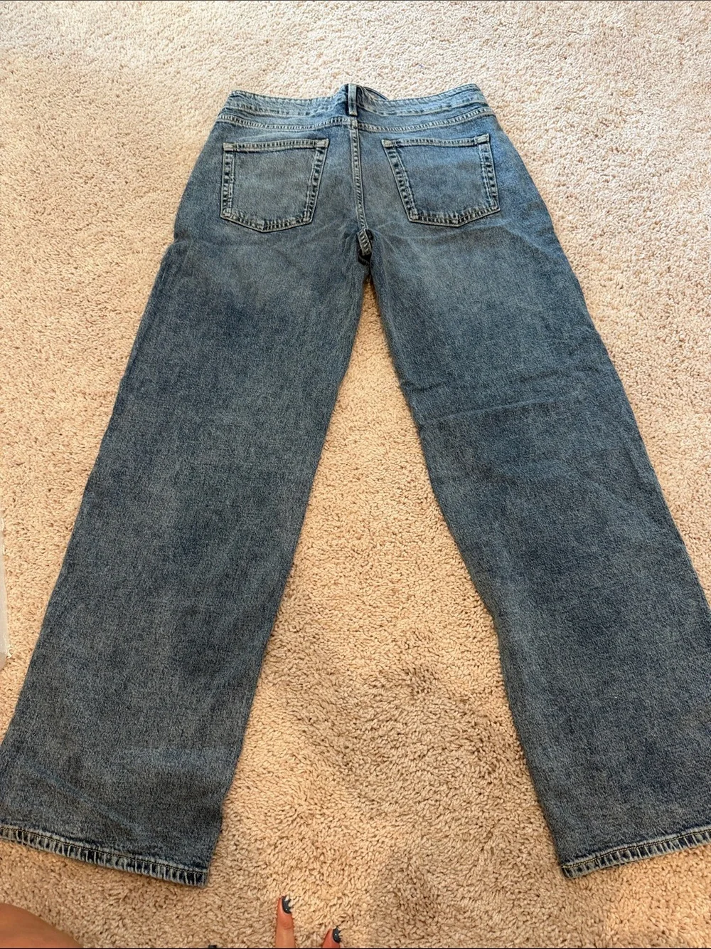 GAP 90’s loose low Rise Lace-Up Jeans - Blue