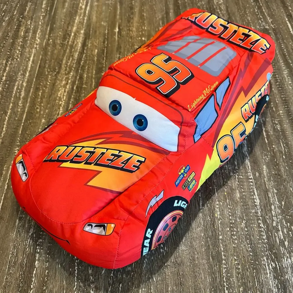 Cars Lightning McQueen Transforming Plush Pillow Disney Pixar Hudson Hornet