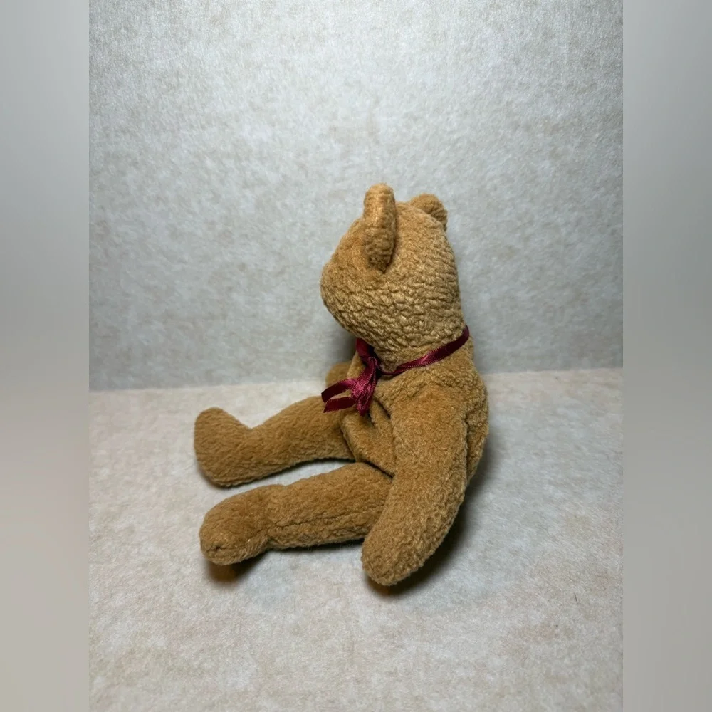 Vintage Rare Ty Beanie Babies Curly The Teddy Bear Plush Kids Toy 1993 Error