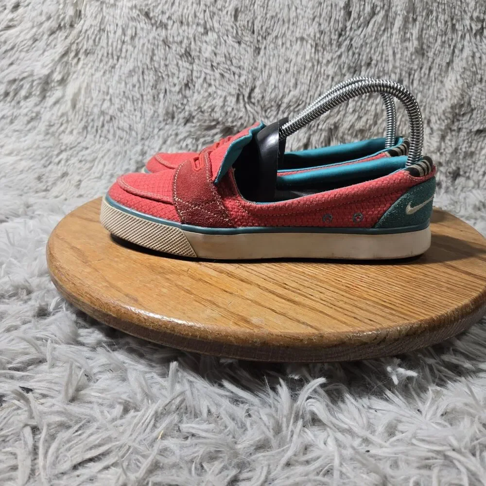 Nike 6.0 Balsa Skateboard Loafers SB Women Sz 8 Pink Multicolor Slip-On Loafers