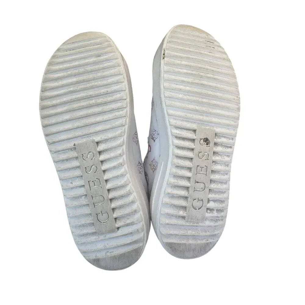 GUESS Denesa Platform Sneakers Chunky Treaded Shoes Womens Size 6 Casual White