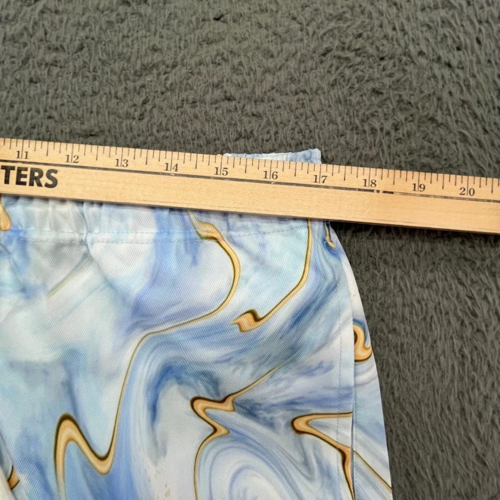 Walter Mitty‎ Men's Swim Trunks Shorts Blue Marble Waist Drawstring Size 34