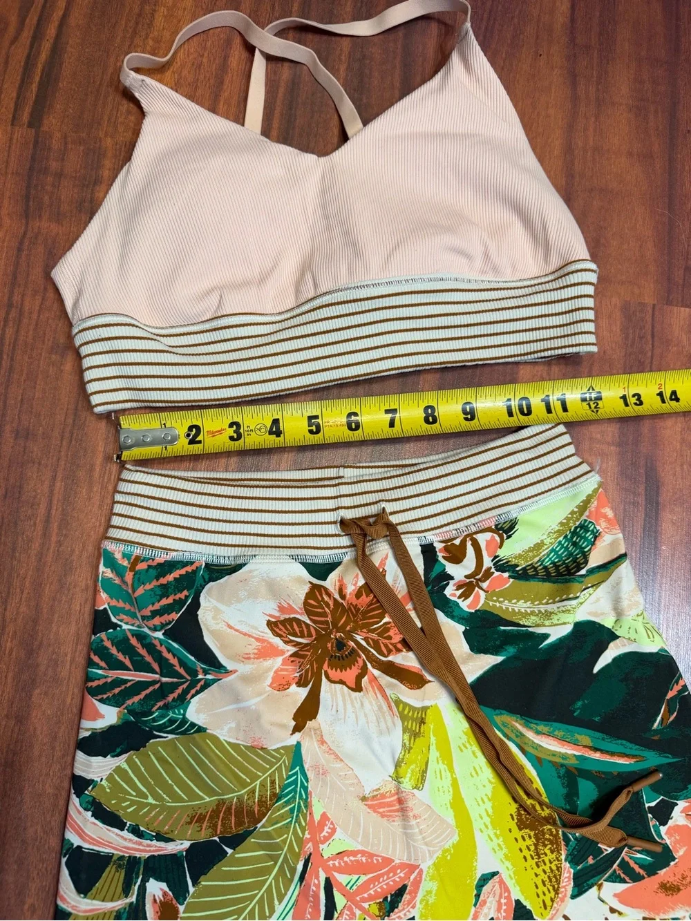 Women’s Tropical Floral High-Waist Bike Shorts - Pink Accents
