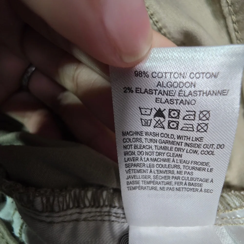 Lucky Brand 410 Athletic Straight Khaki Pants Mens 34x30 Tan Stretch Cotton