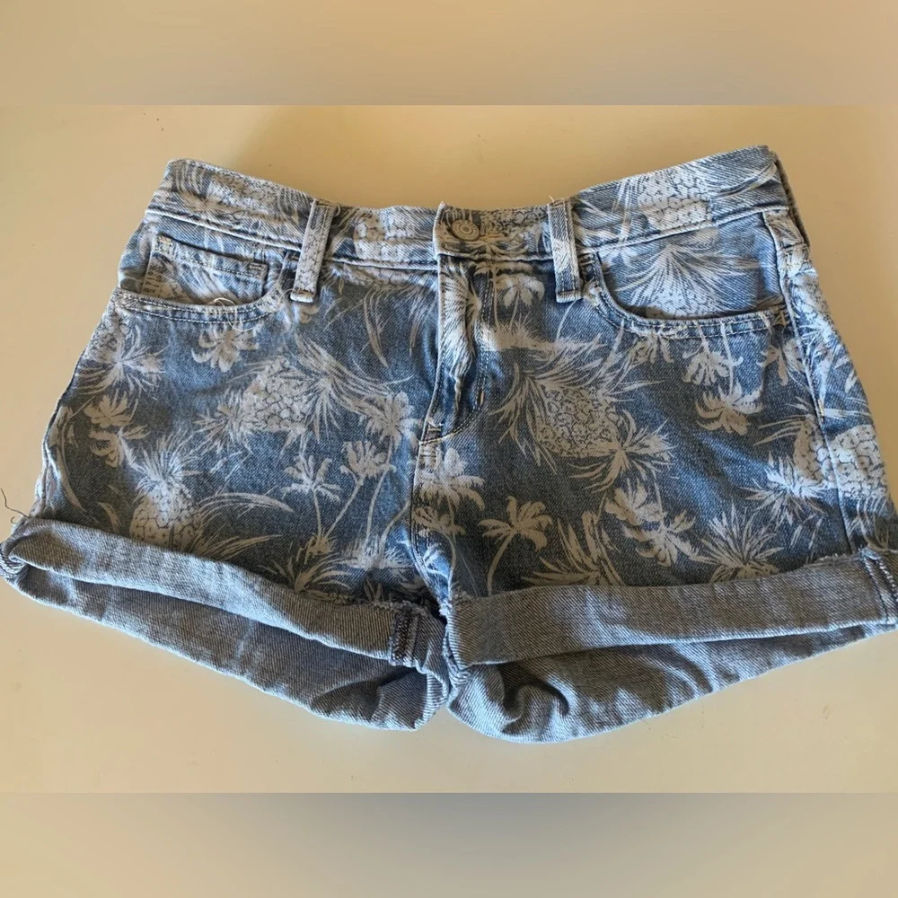Old Navy Pineapple Print Girls Jean Shorts