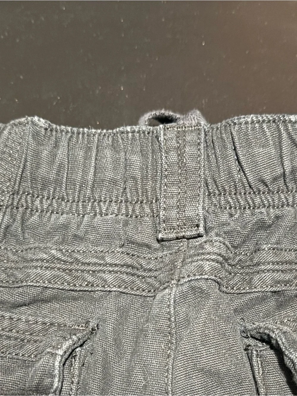 Aeropostale Black Drawstring Zip-Pocket Low Rise Cargo Shorty Shorts