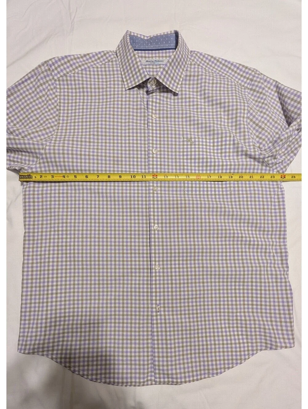 Tommy Bahama IslandZone Mens Large L Plaid Check Long Sleeve Shirt