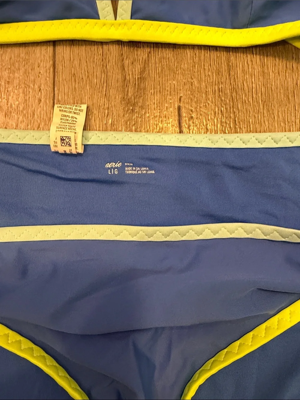 Blue & Yellow Triangle Bikini Set - Women Swim