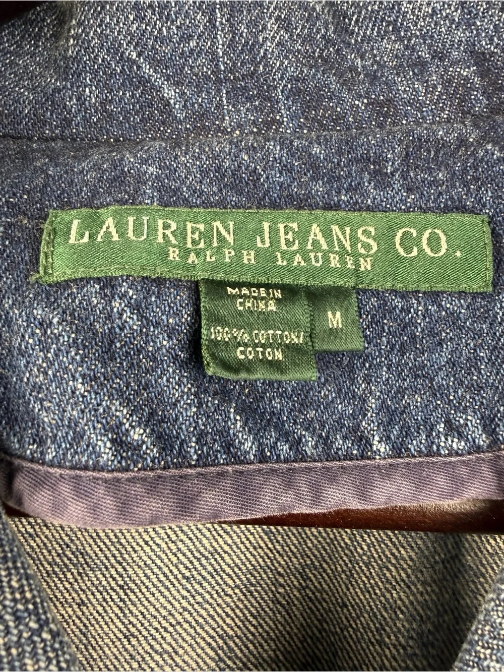 Lauren Jeans Co. Ralph Lauren | Pearl Button Denim Blazer Jacket | Size M