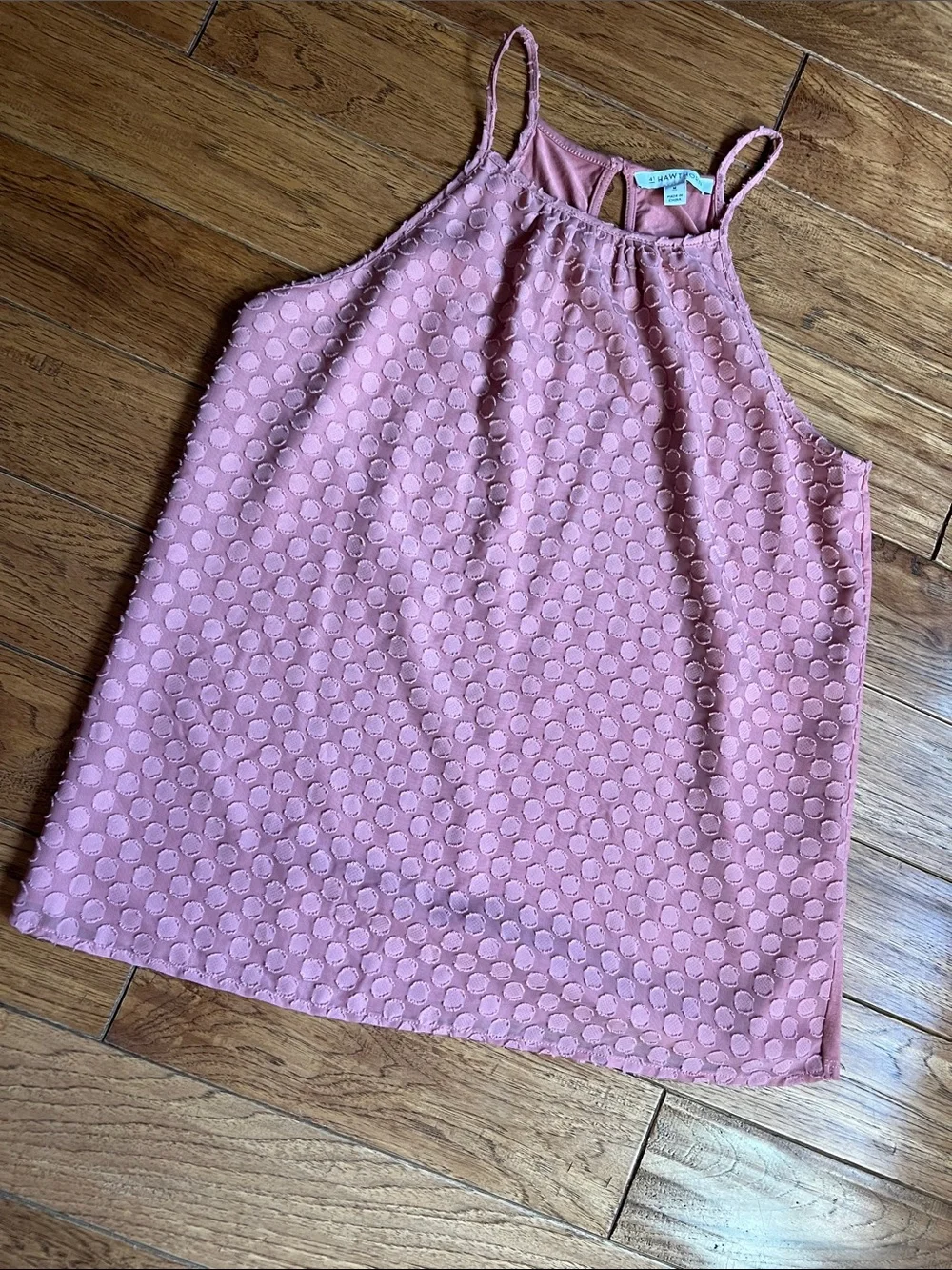 41 Hawthorn Dusty Rose Textured Halter Camisole
