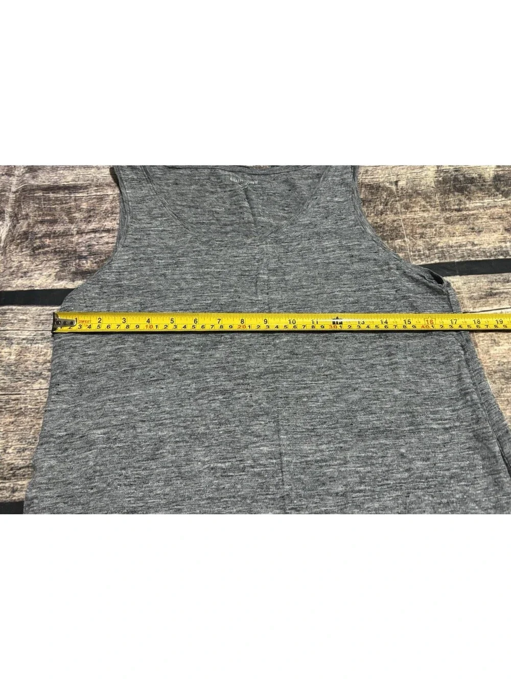 Eileen Fisher Tank Top Womens Medium Organic Cotton Linen Gray