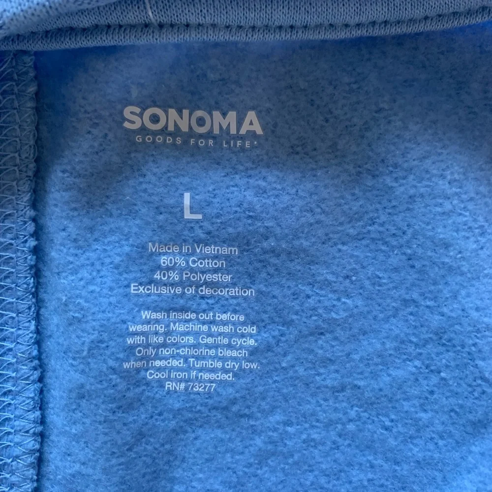 Sonoma Women's Light Blue Crewneck Sweatshirt