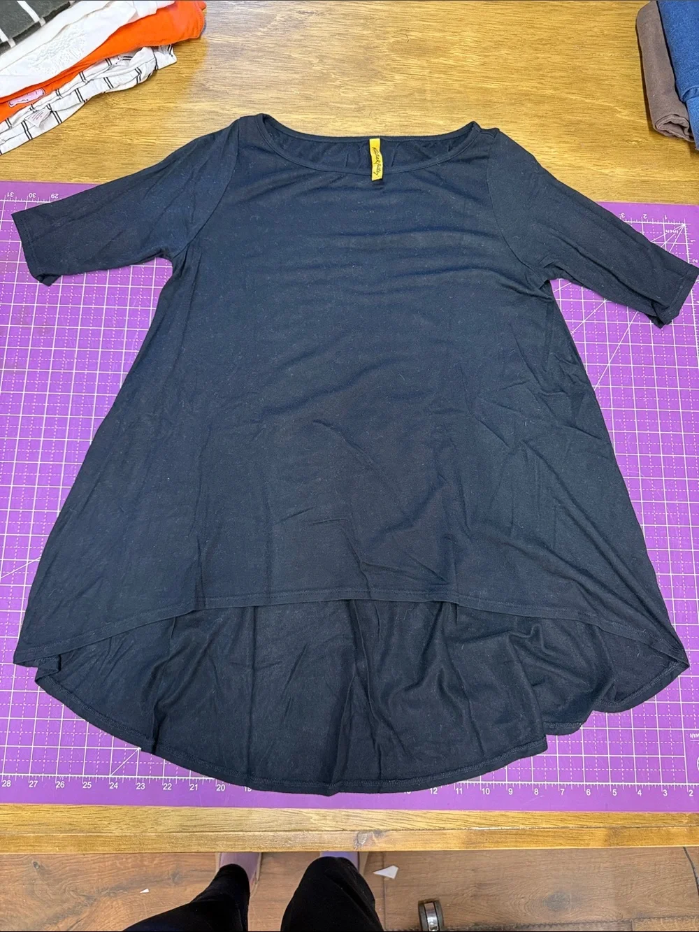 Black Women's High-Low Tunic Top - Rachel Pally