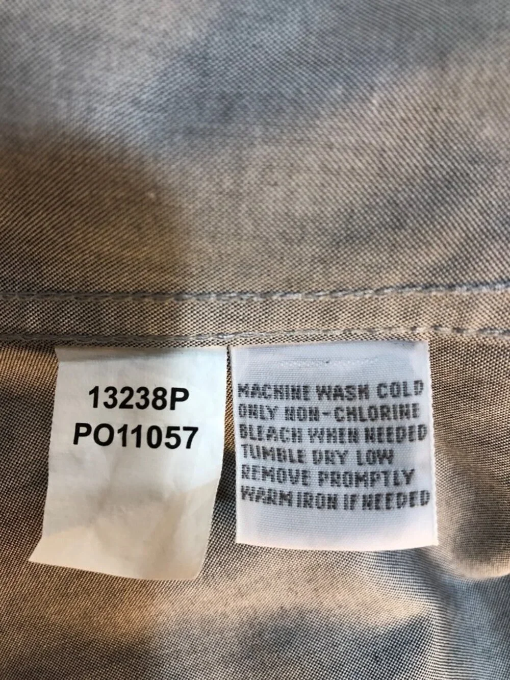 Foxcroft 100% Cotton Non Iron Light Gray 3/4 Sleeve Fitted Career Top Size 10P