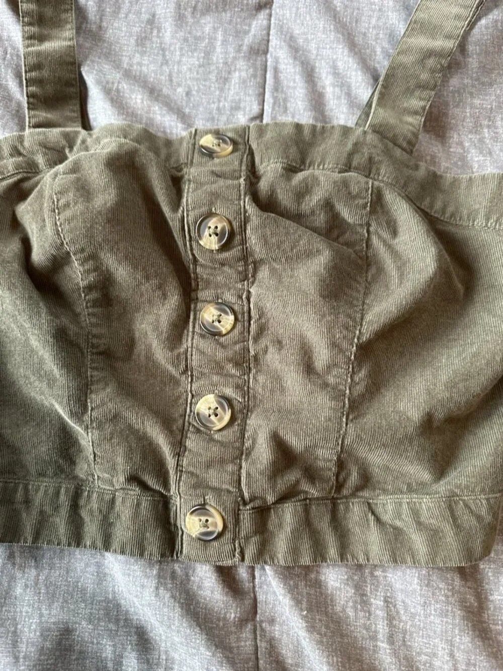 American Eagle Crop Top Small Boho Festival Stretch Green Y2K Streetwear Stretch