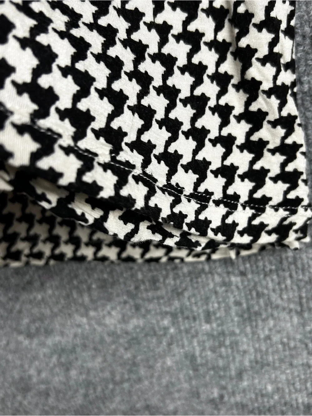 Lauren Ralph Lauren Black White Houndstooth 100% Viscose Boatneck Top Size 3X