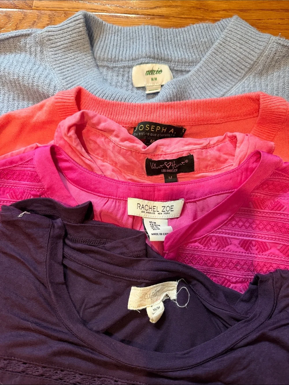 Mixed Women’s Tops Bundle of 9 pieces — Pink, Coral, Fuchsia, Purple, Blue