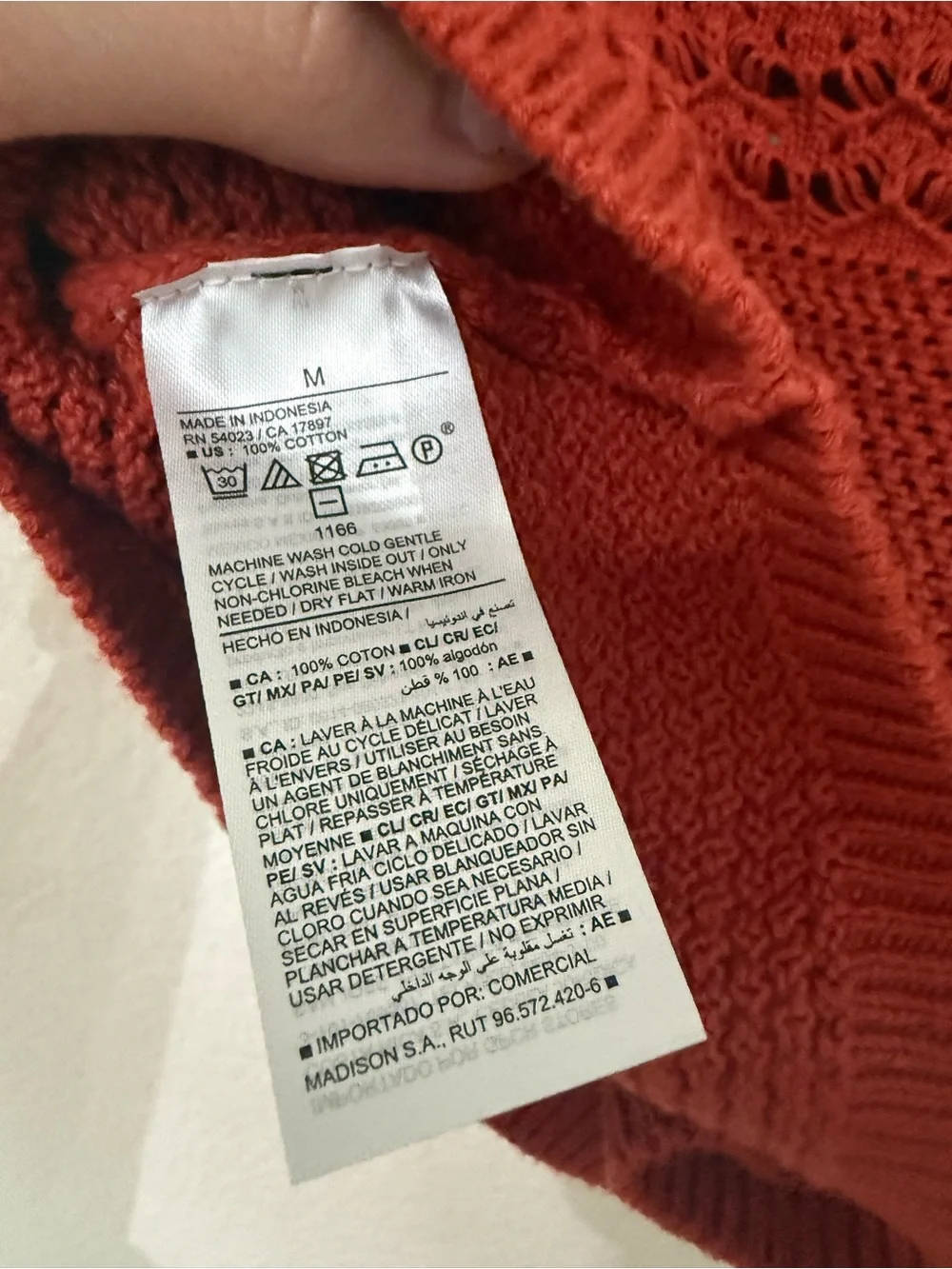 Old Navy Rust Orange Knit V-Neck Tank Top