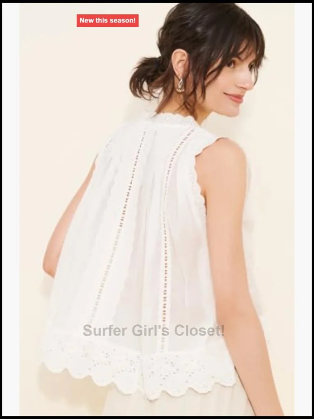N/A sleeveless button