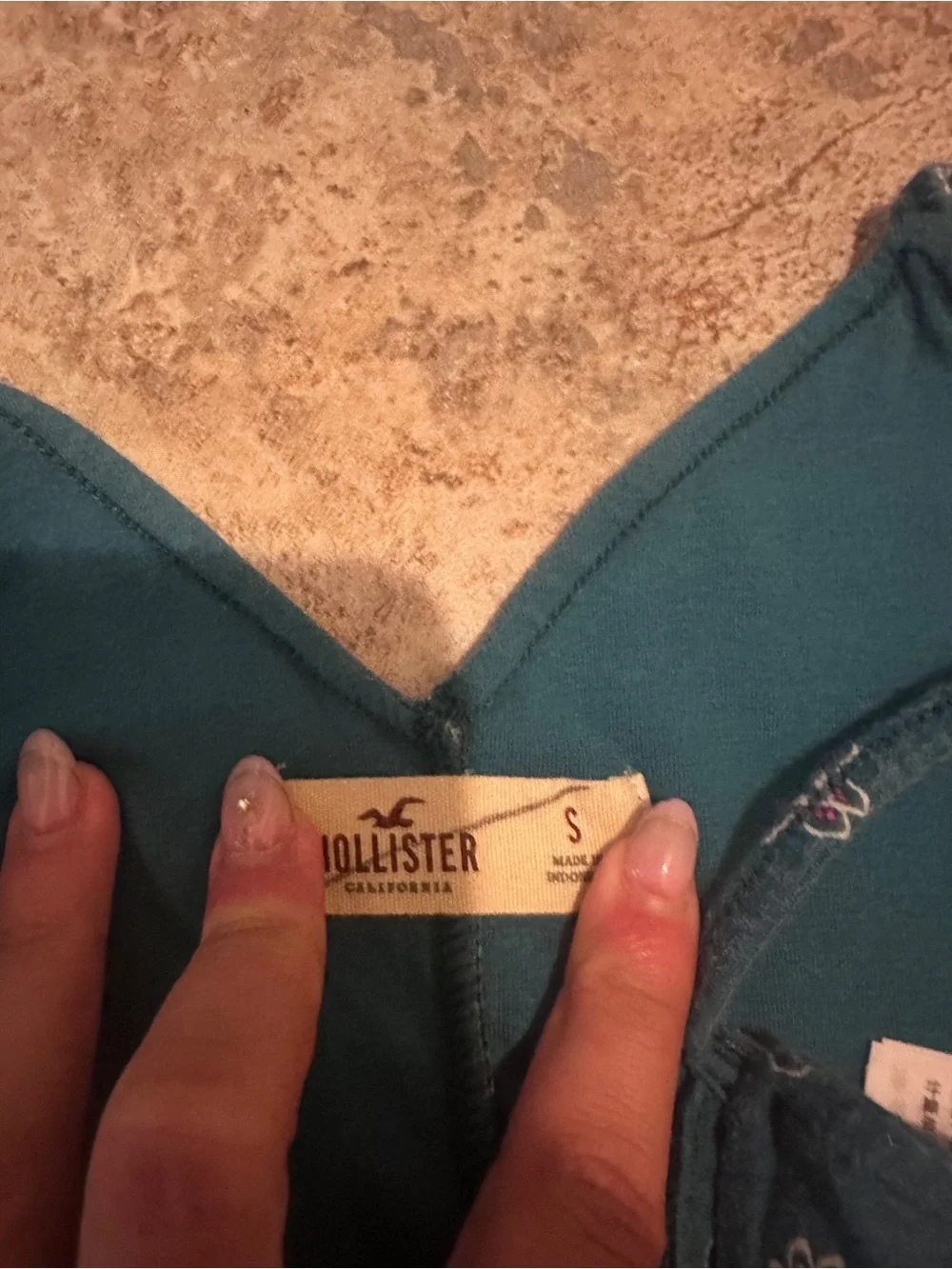 Hollister cropped blue