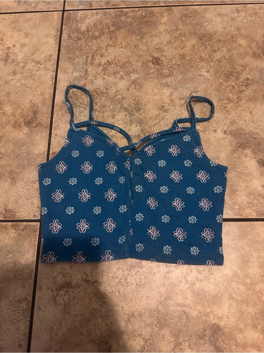 Hollister cropped blue